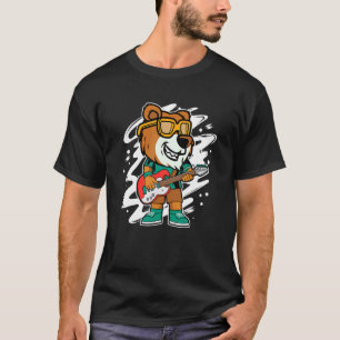 Tiger Guitarist Cool Guitar Guitarist Electric Gui T-Shirt