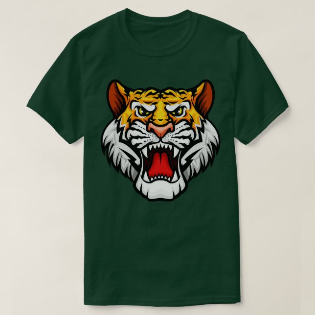 Tiger Head 1 T-Shirt (Design Front)