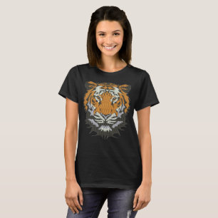 Tiger Head Embroidery Imitation T-Shirt