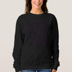 Tiger Head Face Boho Style Wildlife Sweatshirt