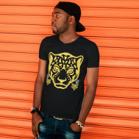 Tiger Head Graphic Leopard Head Big Cat Black