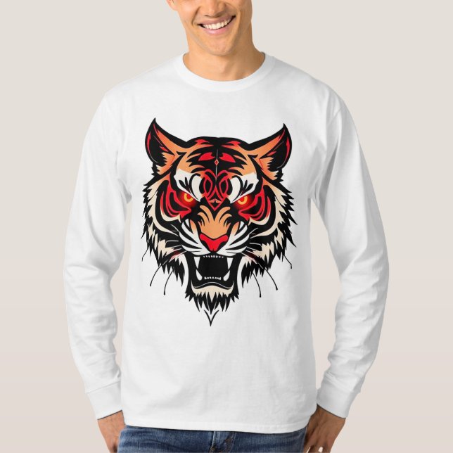 Tiger head illustration T-Shirt (Front)