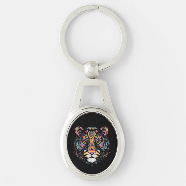 Tiger Head  Key Ring (Front)