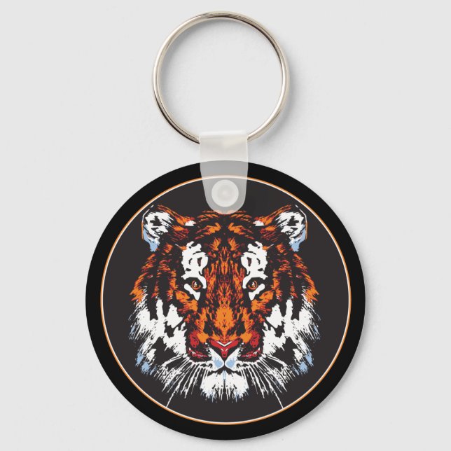 Tiger Head Key Ring (Front)