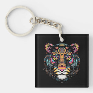 Tiger Head  Key Ring