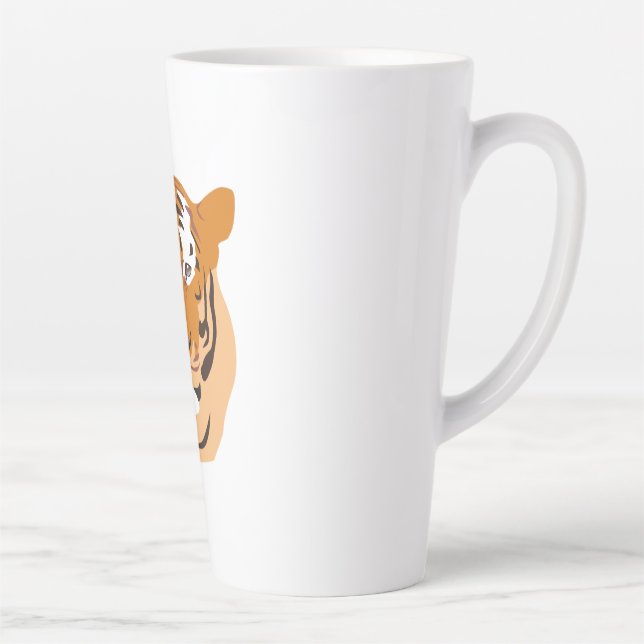 Tiger Head Latte Mug (Right)