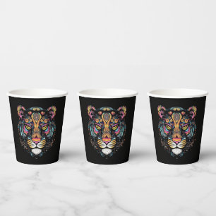 Tiger Head Paper Cups