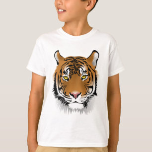 Tiger Head Print Design T-Shirt