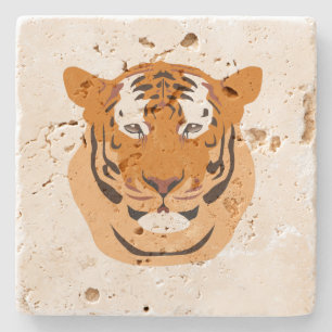 Tiger Head Stone Coaster