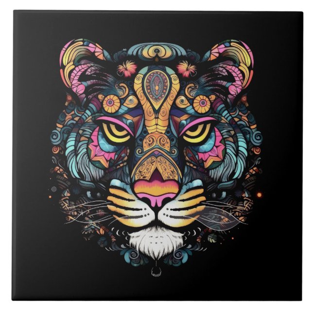 Tiger Head  Tile (Front)