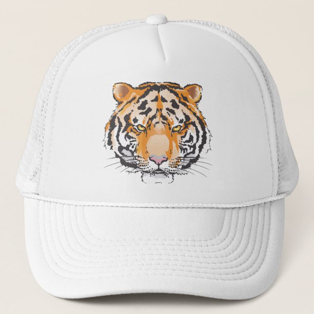 Tiger Head Trucker Hat (Front)