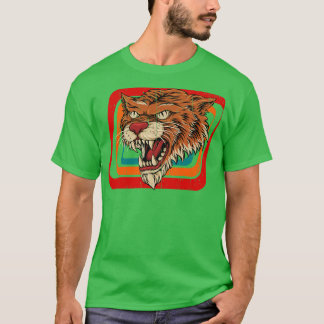 Tiger head vintage attack beware retro 80s style i T-Shirt