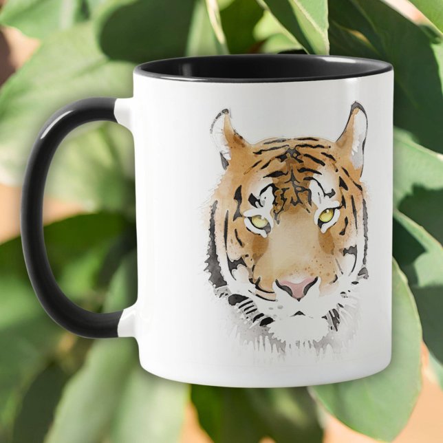 Tiger Head Watercolor Drawing Mug (Creator Uploaded)