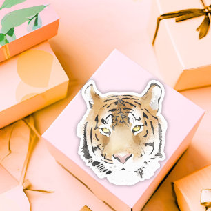 Tiger Head Watercolor Sticker