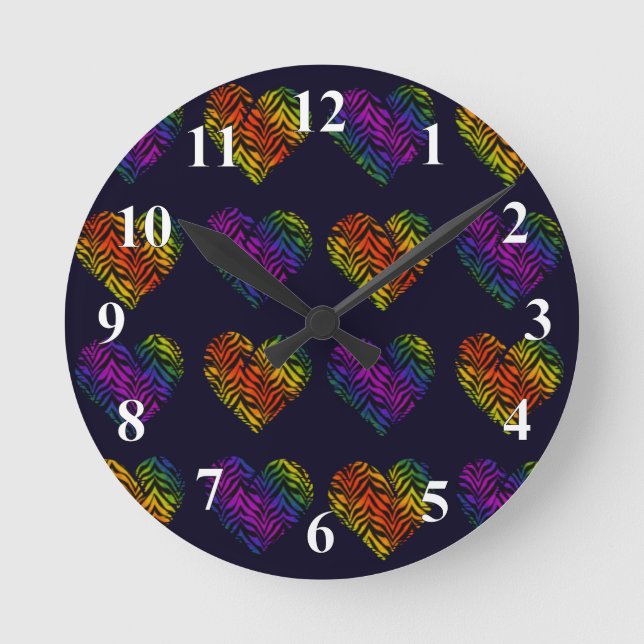 Tiger Heart 1 Round Clock (Front)
