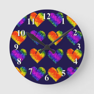 Tiger Heart 3 Round Clock