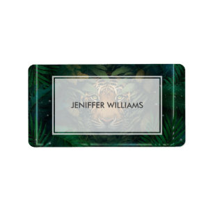 Tiger hiding in Foliage                Label