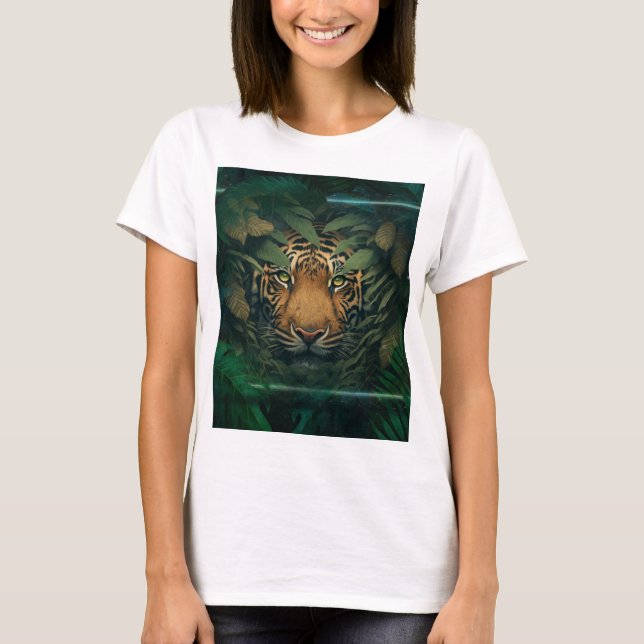 Tiger hiding in Foliage                T-Shirt (Front)