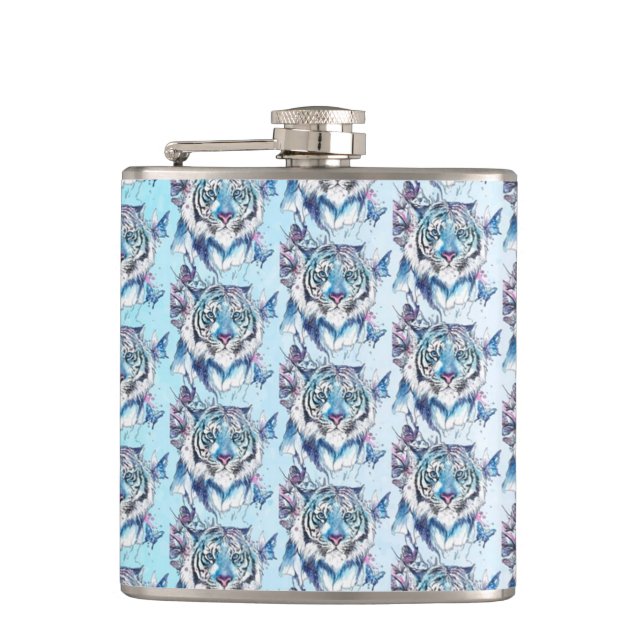 Tiger Hip Flask (Front)