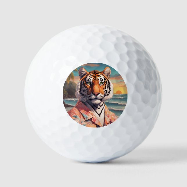 Tiger Holiday Golf Balls (Front)