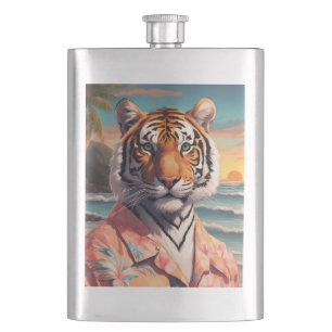 Tiger Holiday Hip Flask