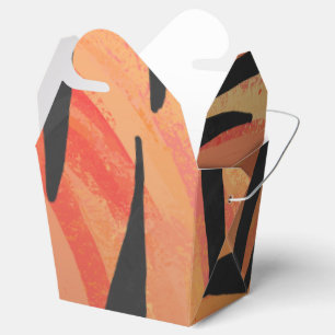 Tiger Hot orange and Black Print Favour Box