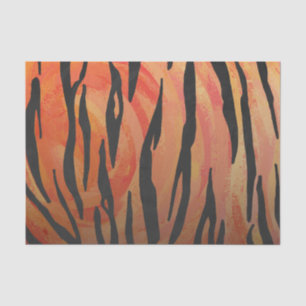 Tiger Hot orange and Black Print Tissue Paper
