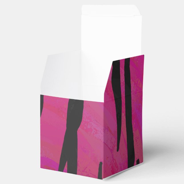 Tiger Hot Pink and Black Print Favour Box (Opened)