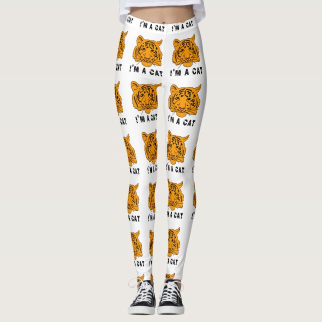 Tiger I Am A Cat Leggings (Front)