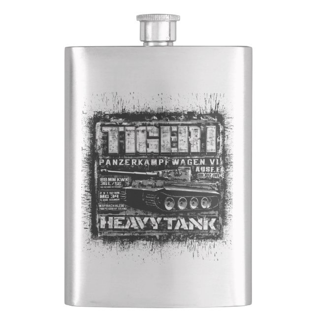 Tiger I Hip Flask (Front)
