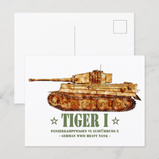 Tiger I World War Two German Heavy Tank Panzer WW2 Postcard