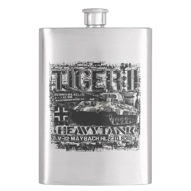 Tiger II Hip Flask (Front)