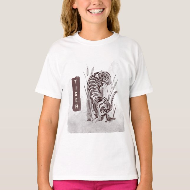 Tiger image t shirt (Front)