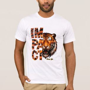 Tiger 'IMPACT' - Bold Black Gold Aesthetic T-Shirt