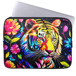 Tiger in a Floral Dream Laptop Sleeve