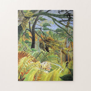 Tiger in a tropical storm by Henri Rousseau Jigsaw Puzzle