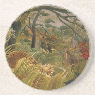 tiger in a tropical storm coaster