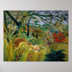 Tiger in a Tropical Storm, Rousseau Poster