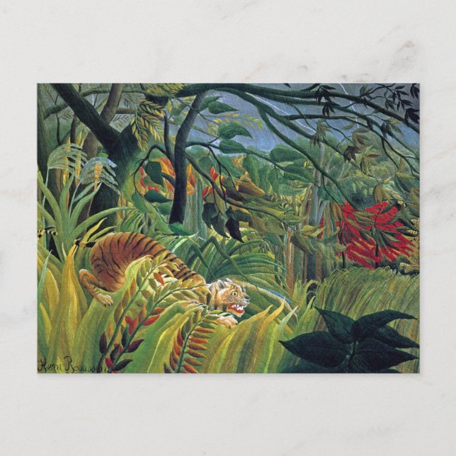 Tiger in a Tropical Storm (Surprised) Postcard (Front)
