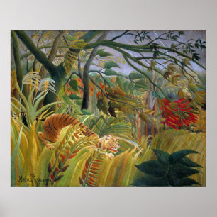 Tiger in a Tropical Storm (Surprised!) Rousseau Poster