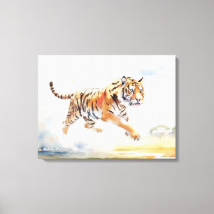 Tiger in Action 2 Canvas Print