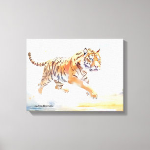 Tiger in Action 3 Canvas Print