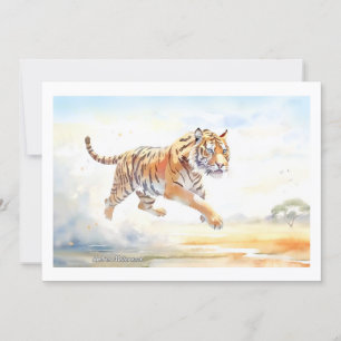 Tiger in Action 3 Flat Card