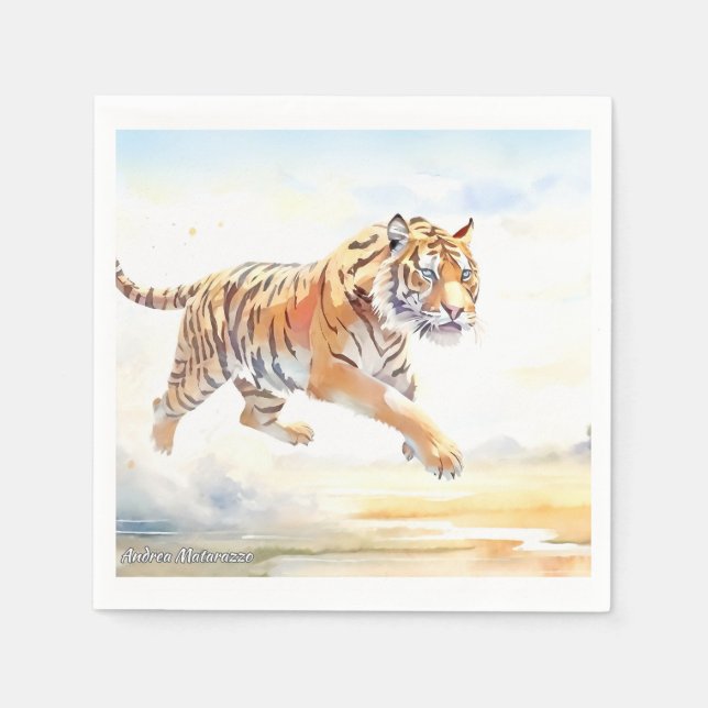 Tiger in Action 3  Napkin (Front)