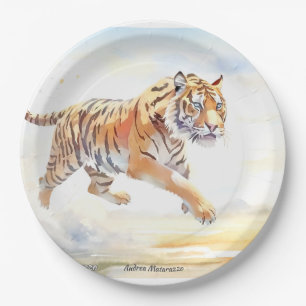 Tiger in Action 3 Paper Plate