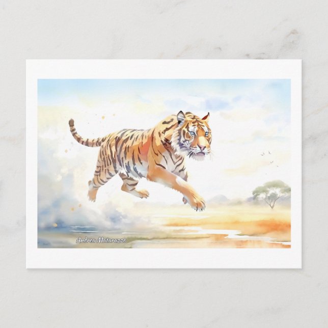 Tiger in Action 3 Postcard (Front)