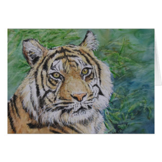 tiger in bamboo card