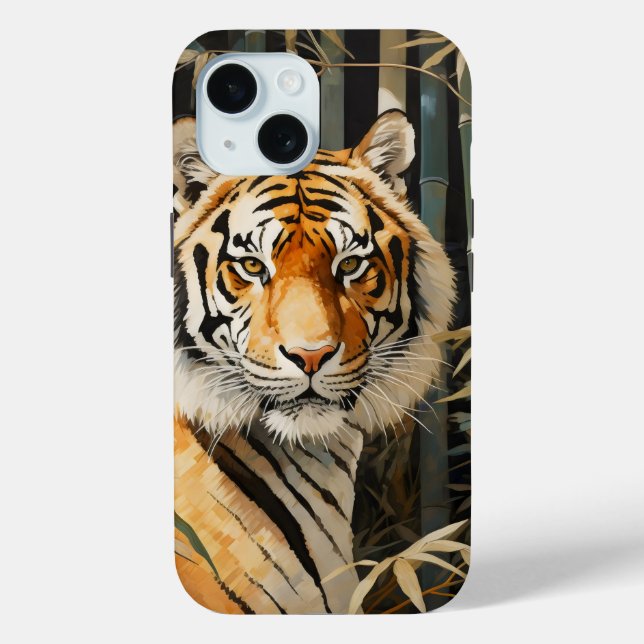 Tiger in Bamboo Forest Case-Mate iPhone Case (Back)