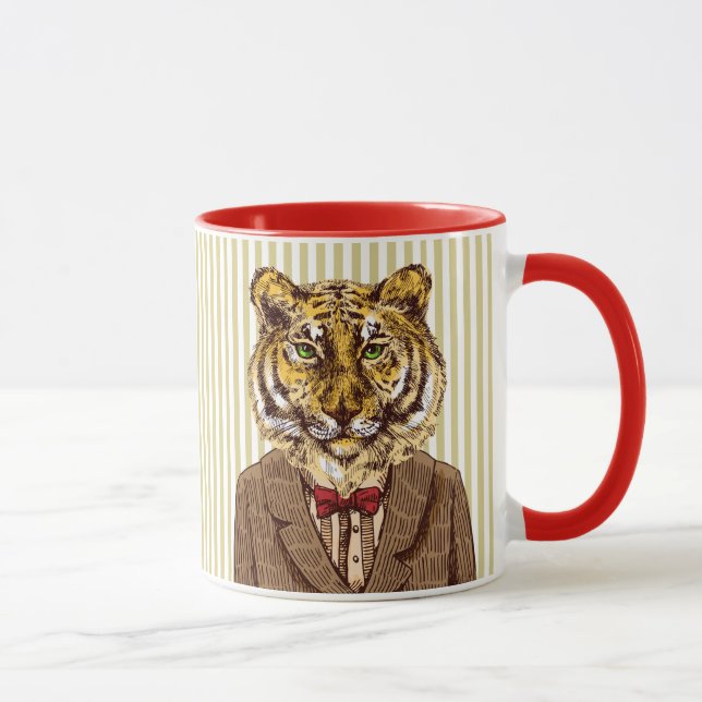Tiger In Evening Wear Mug (Right)