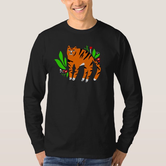 Tiger in flowers T-Shirt (Front)